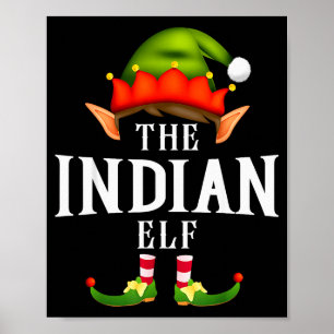 Poster Festa de Pijama de Natal Engraçada do Grupo de Elf