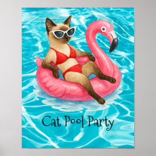 Poster Festa de Piscina de Cat