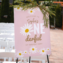 Poster Festa de primeiro aniversario Única da Margarida R