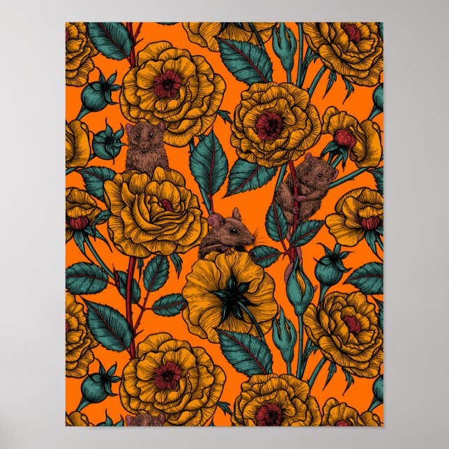 Poster Festa de ratos retrorreflectores (Frente)