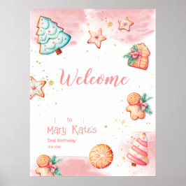 Poster Festa de segundo aniversário Doce de Natal 2