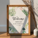 Poster FESTA DE SOLTEIRA DEVON Greenery bem-vindo 18x24<br><div class="desc">A Coleção Devon é um espantoso conjunto de designs que capta perfeitamente a beleza da natureza em seus delicados suculentos de aquarelas, folhagem e flores de pincel. As suaves e delicadas tonalidades de verde e de pincel acrescentam um ambiente gentil e romântico, enquanto os intrincados detalhes das flores de aquarelas...</div>