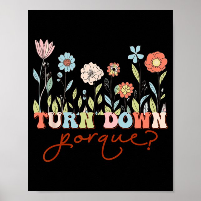 Poster Festa de solteira Engraçada Bride Bride Floral Vir (Frente)