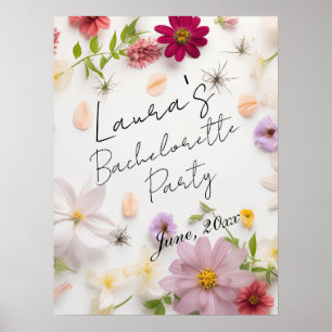 Poster Festa de solteira Rustic Summer Daisies