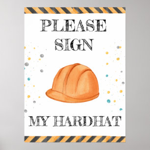 Poster Festa de Veículos de Construção de Menino Cortado
