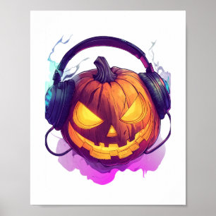 Poster Festa DJ de Bompkin Halloween