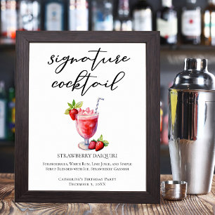 Poster Festa do Coquetel Signature Morango Daiquiri