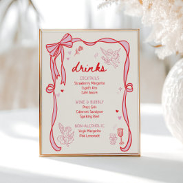 Poster Festa do Dia de Galentine: Drinks para Baixar