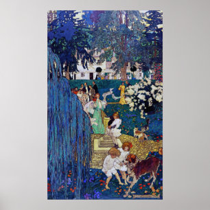 Poster Festa do Jardim com Cães e Gatos, Jessie Willcox 