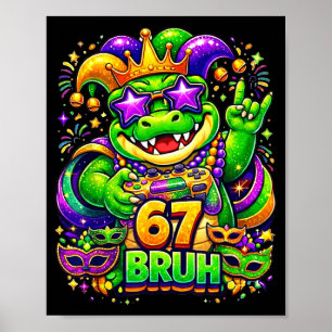 Poster Festa do Mardi gras jacaré mardigator 67 mano jogo