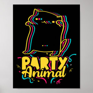 Poster Festa Engraçada Dançando Disco Animal Meme