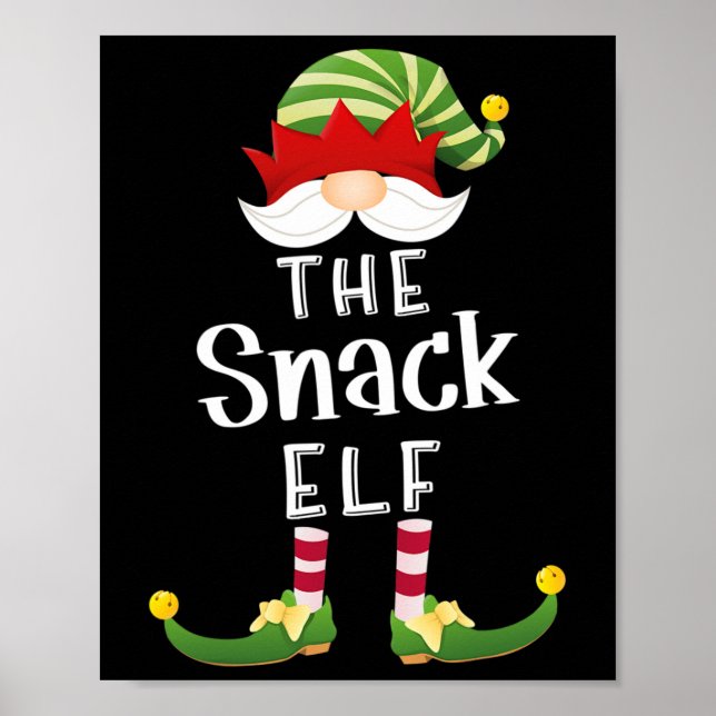 Poster Festa Engraçada de Natal do Grupo Snack Elf (Frente)
