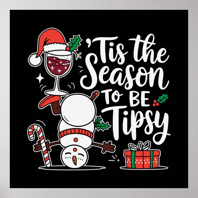 Poster Festa engraçada do bebendo Tipsy (Frente)