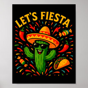 Poster Festa engraçada do cacto mexicano cinco de maio va