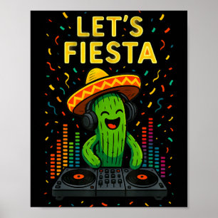 Poster Festa engraçada do cacto mexicano cinco de maio va