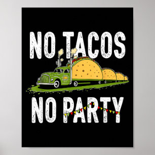 Poster Festa engraçada do taco de terça-feira vibrações p
