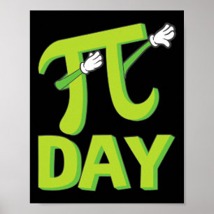 Poster Festa Engraçado de Dabbing Pi Day