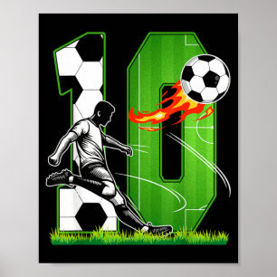 Poster Festa Esportiva de Aniversário de 10 Anos Futebol