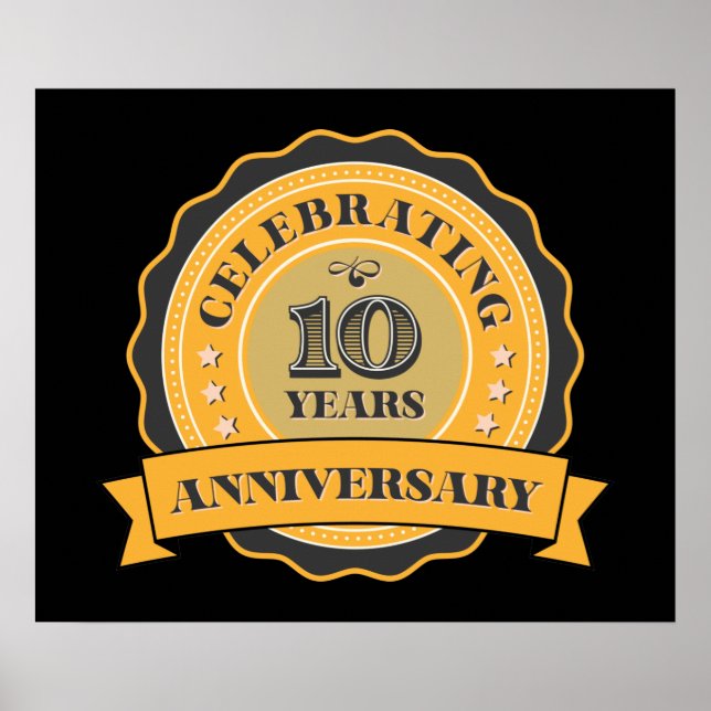 Poster Festa legal de aniversário de 10 anos (Frente)