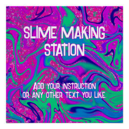 Pôster Festa legal de Slimus de Aniversário de Menina Ros