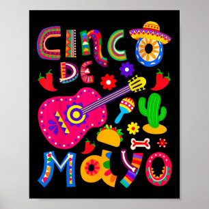 Poster Festa Mexicana Cinco De Mayo 5 De Mayo México Mexi