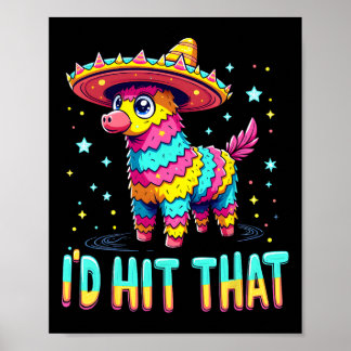 Poster Festa Mexicana Pinatas Eu Acertaria Cinco De Mayo