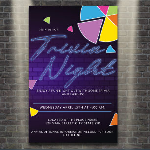 Poster Festa Noite de Neon Trivia