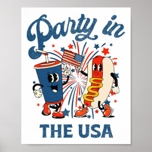 Poster Festa Nos Eua Camisa 4 De Julho Da Independência