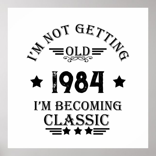 Poster Festa personalizada de aniversário de 40 anos de q (Frente)