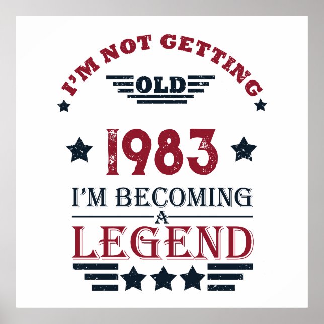 Poster Festa personalizada de aniversário de 40 anos de q (Frente)