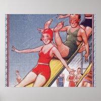 Festa piscina Vintage Natação Verão