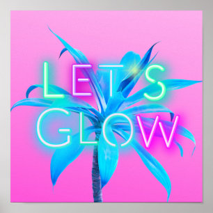 Poster Festa Tropical de Vamos GLOW Neon, Rave PINK
