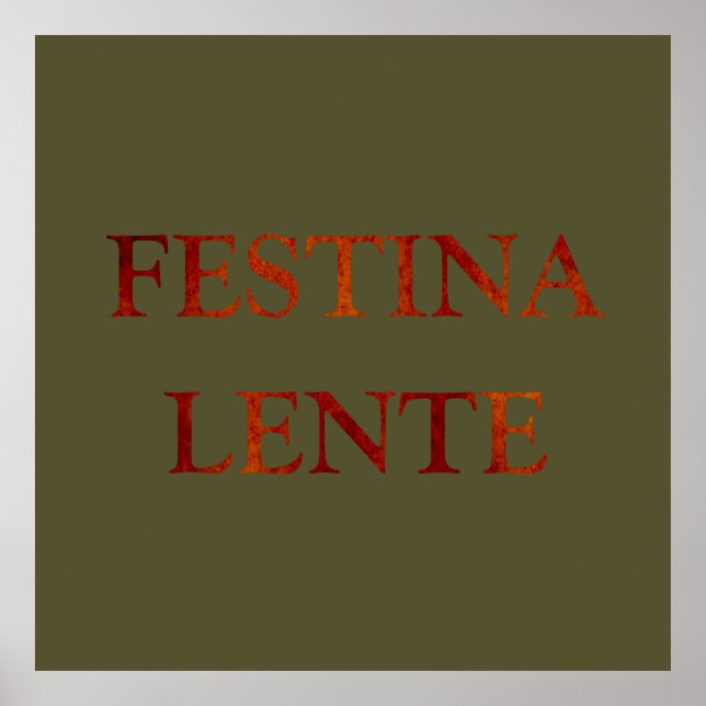 Poster festina lente (Frente)