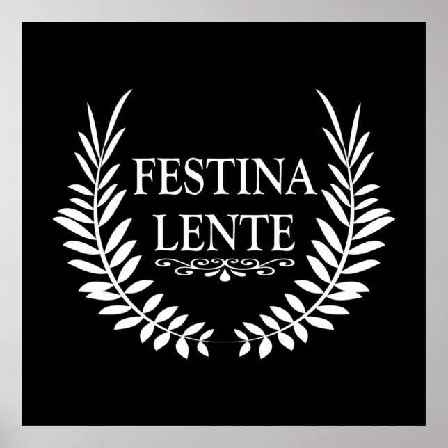 Poster festina lente (Frente)
