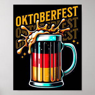 Poster Festival alemão de bebidas Oktoberfest