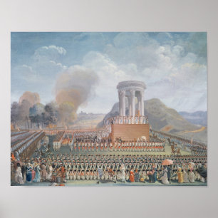 Pôster Festival da federação, o 14 de julho de 1790