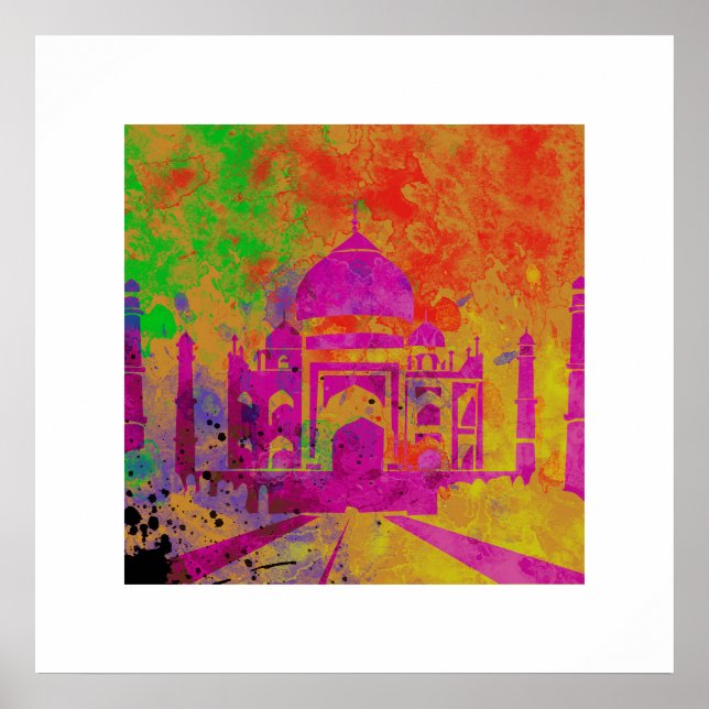 POSTER FESTIVAL DAS CORES HOLI NO TAJ (Frente)