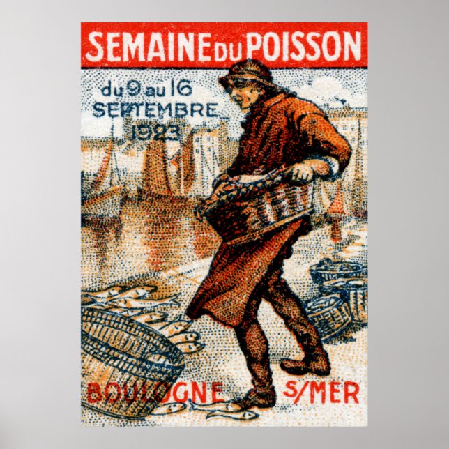 Pôster Festival de frutos do mar de 1923 (Frente)