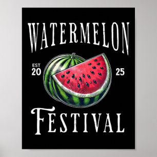 Poster Festival de Melancia 2025 Frutas de Melão Férias d