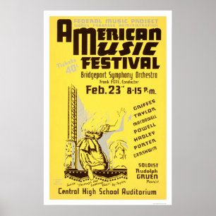 Pôster Festival de música América WPA 1938