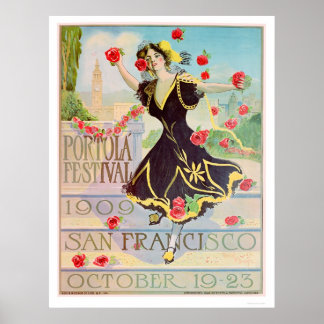 Pôster Festival Portola em São Francisco 1909