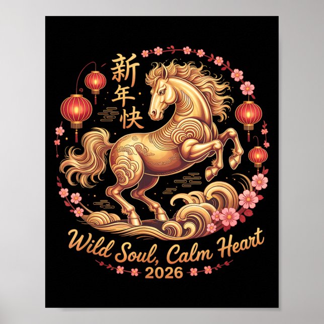 Poster Festive 2026 Crazy Horse Lady Wild Soul Calm Heart (Frente)