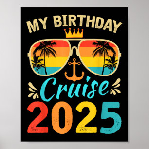 Poster Festive My Birthday Cruise Ship Party 2025