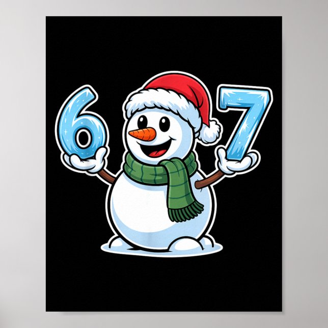 Poster Festive Snowman Christmas Winter Cheer 67 Number  (Frente)