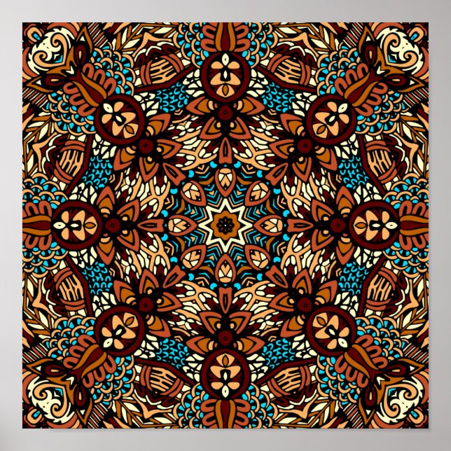 Poster Festivo Bohemian Mandala (Frente)