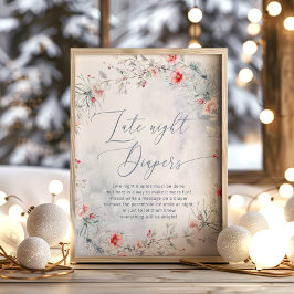 Poster Festivo do inverno Passado da noite fralda