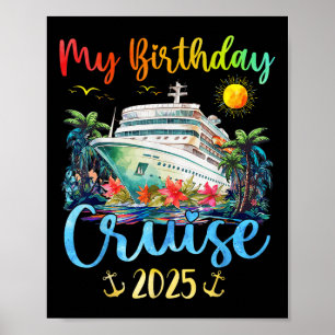Poster Festivo, Festa do Meu Navio de Cruzeiro de Anivers