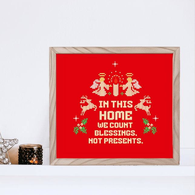 Poster Festivo "Nesta Casa Contamos Abençoações" (Criador carregado)