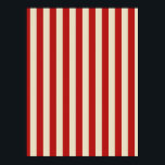 Pôster Festivo Retro Vintage Estrias Verticais de PopCorn<br><div class="desc">Um estilo retrô de pipoca festiva vermelha e listras bege decor de forma horizontal ou vertical são um estilo moderno de design gráfico clássico que sempre dá um presente personalizado para você mesmo ou para alguém especial na sua lista, eles certamente fazem uma impressão em qualquer ocasião festiva. Envie-nos um...</div>