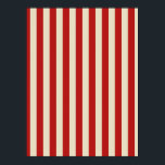 Pôster Festivo Retro Vintage Estrias Verticais de PopCorn<br><div class="desc">Um estilo retrô de pipoca festiva vermelha e listras bege decor de forma horizontal ou vertical são um estilo moderno de design gráfico clássico que sempre dá um presente personalizado para você mesmo ou para alguém especial na sua lista, eles certamente fazem uma impressão em qualquer ocasião festiva. Envie-nos um...</div>